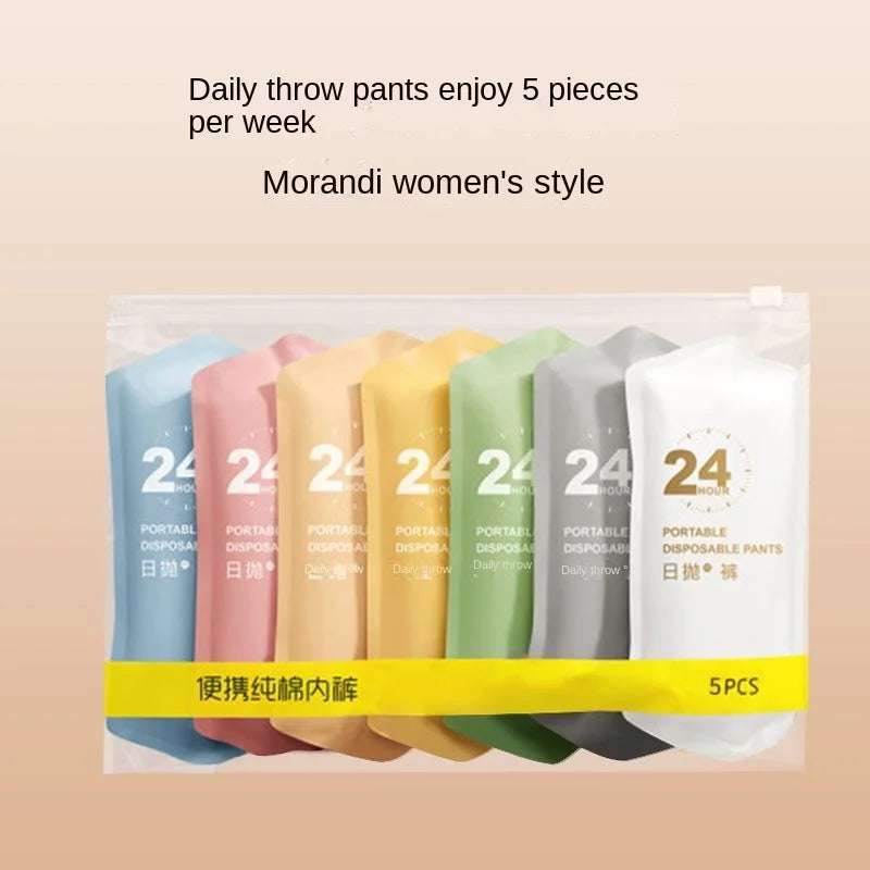 ONEWEAR 5/10/20pcs Disposable Panties Ladies Pure Cotton Sterile Travel Business Trip Shorts Portable Pregnant Women Postpartum