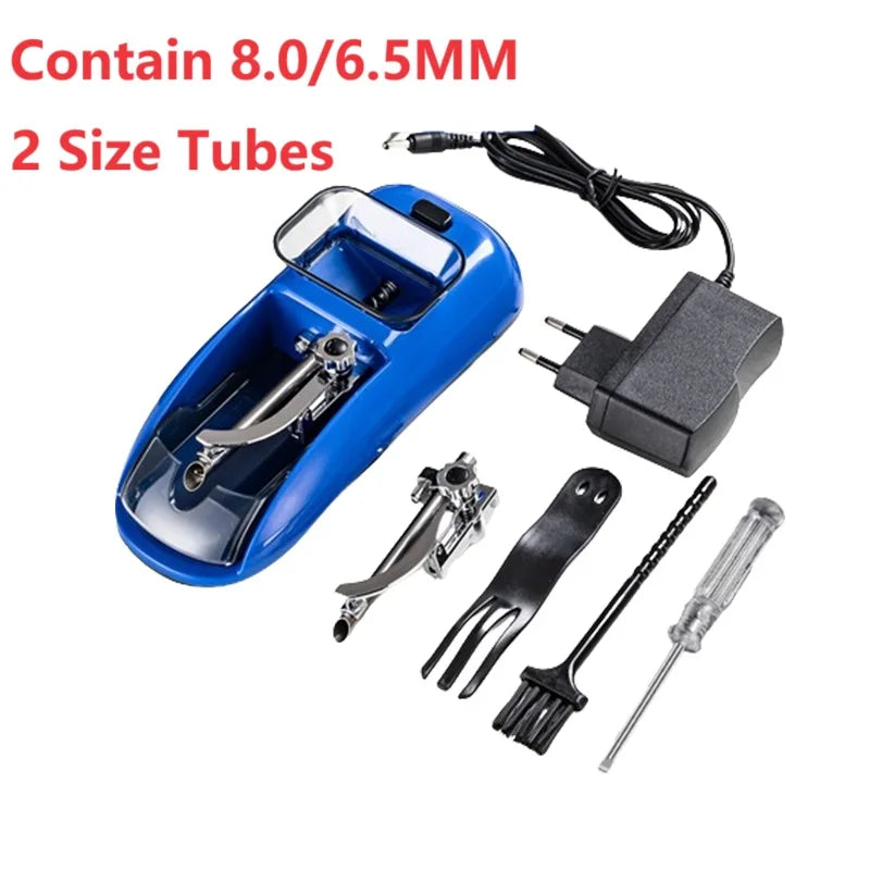 8.0/6.5/5.5mm Electric Cigarette Cigar Rolling Machine Maker Automatic Tobacco Pipe Filling Machine Gift Men Smoking Accessories