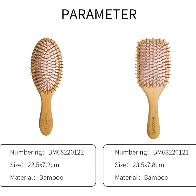Personalized Wide Tooth Wood Combs for Hair Massage Scalp Bamboo Hair Brush Women Custom Styling Hair Comb Detangling HairBrush