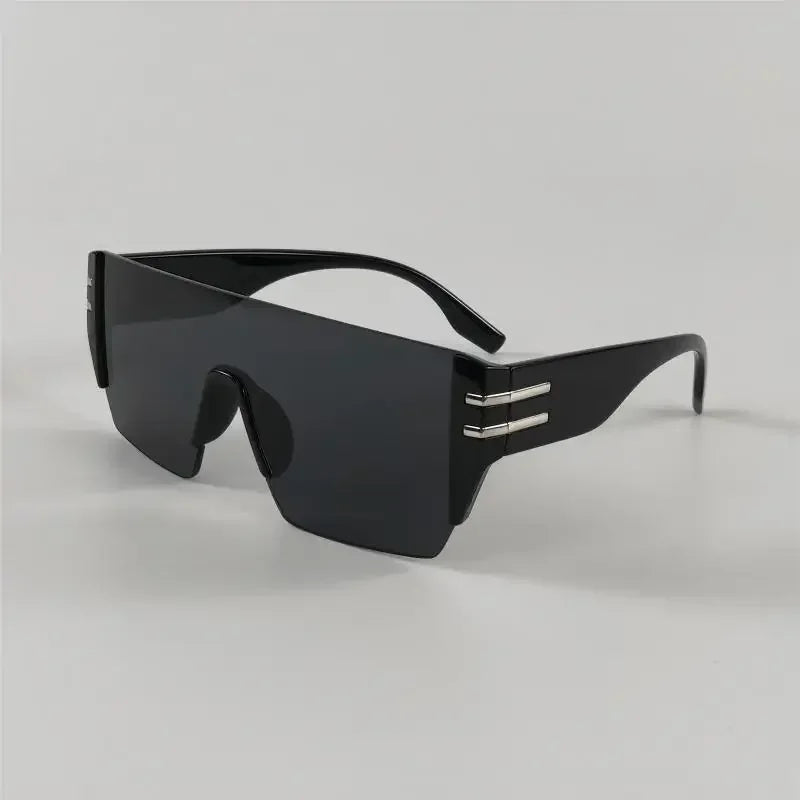 2024 New Rimless Oversized Sunglasses Women Men Luxury Brand High Quality Sun Glasses Ladies Unisex Eyewear UV400 Oculos De Sol